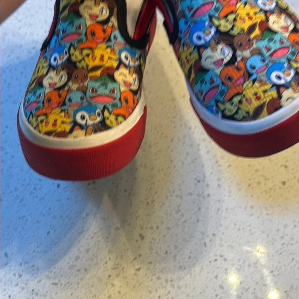 Ground UP Pokemon PIKACHU Slip-On Canvas Sneaker Shoes Unisex Youth Size 1